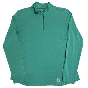 Carhartt Medium Quarter-Zip Force Green Pullover Women’s M 1/4 Zip Mock Neck